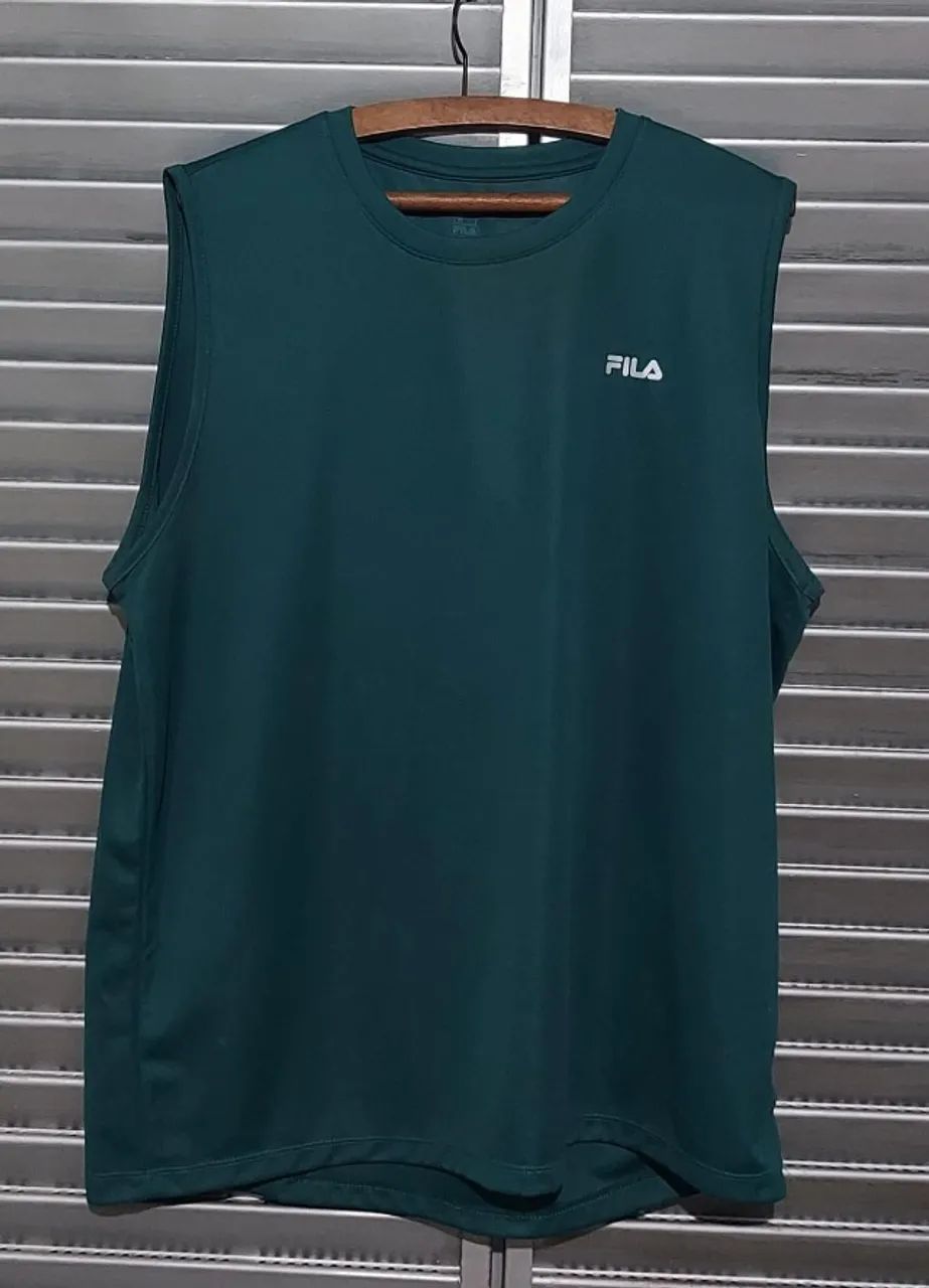camiseta regata verde fila myler