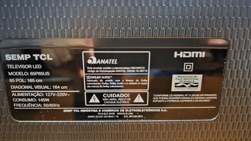 Televisão de LED de 65 Polegadas - Foto 5
