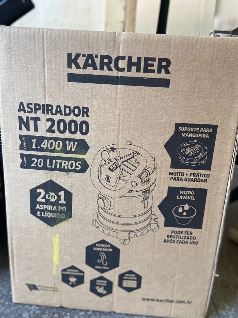  Aspirador de Pó e Líquido NT 2000 profissional - Marca:  Karcher - Foto 4