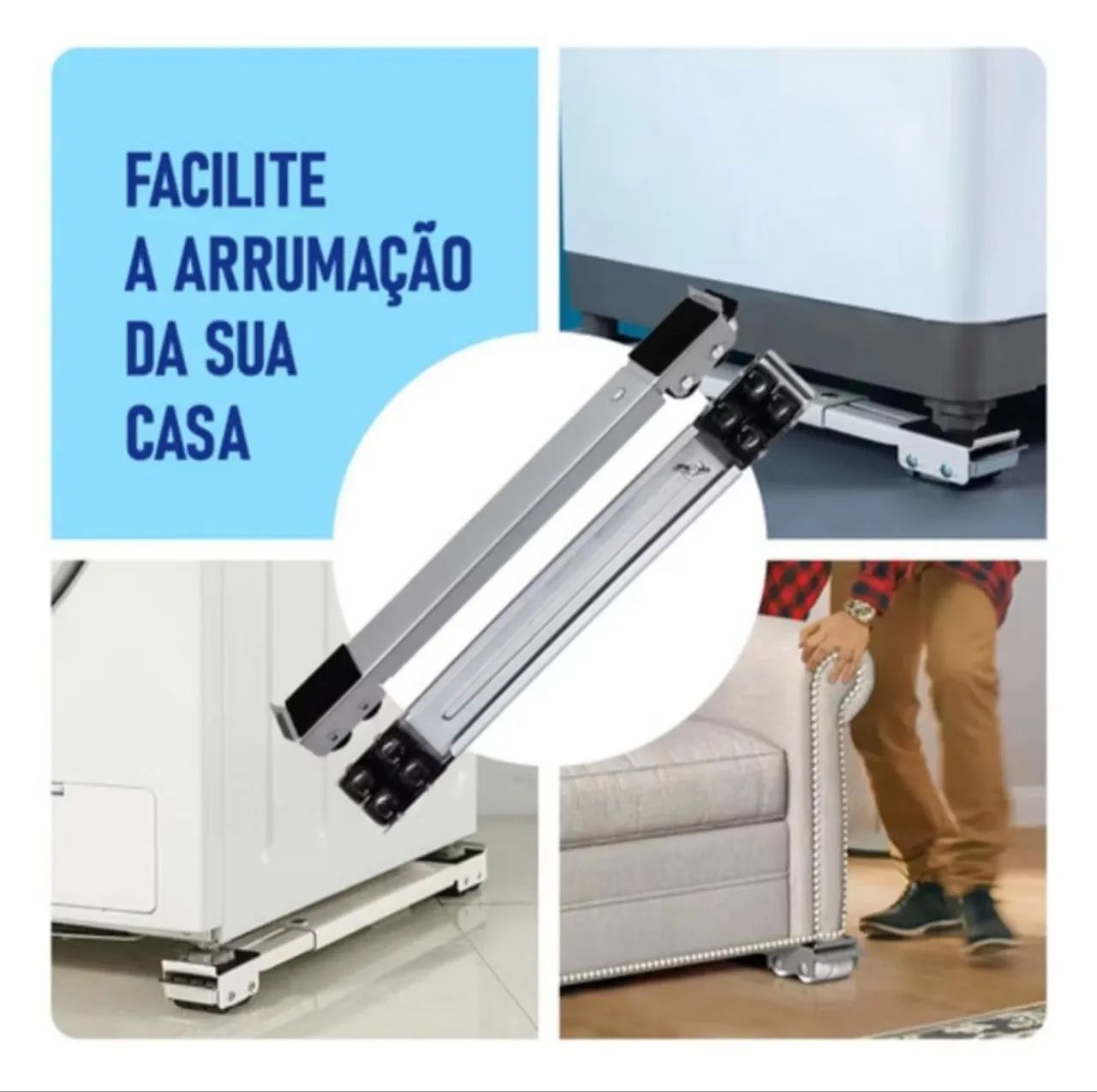 Suporte universal com rodas para eletrodomésticos e móveis - Foto 2