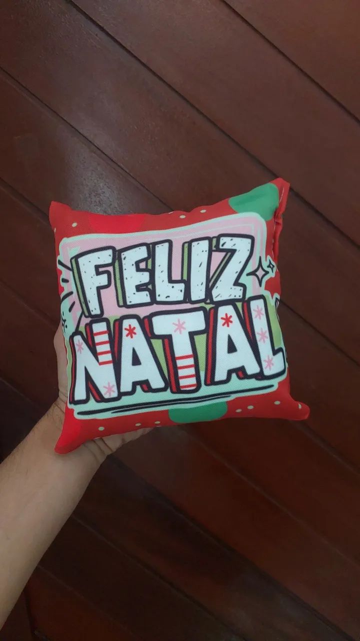 Almofadas personalizadas com fotos, frases e natal
