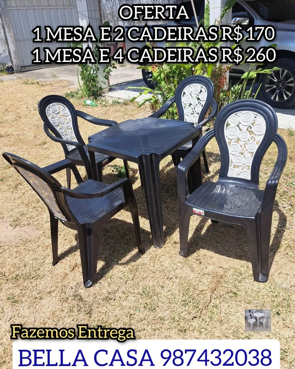 MESA EVORA GRAFITE 8ZEW PRONTA ENTREGA