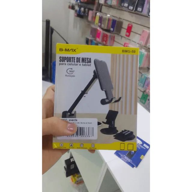 Suporte De Mesa Para Celular Preto BMG-59 - BMAX  cod: 4058 - Foto 3