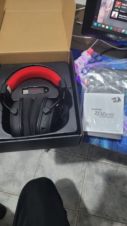 Headset Gamer Zeus Pro, novo e com garantia!