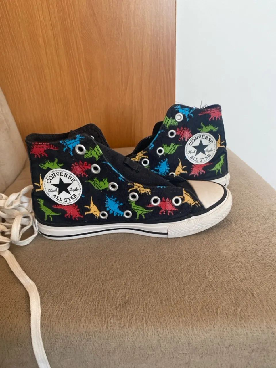 Converse All Star Infantil com Estampa de Dinossauros Calçados
