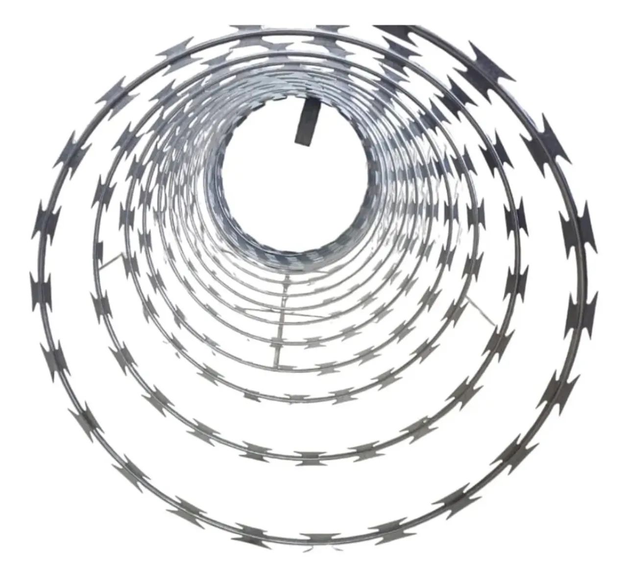 Cerca concertina proteção para muros, rolo de 30m, 45 cm de diâmetros