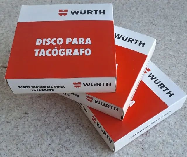 Kit 3 Caixas Discos Tacógrafo - 125 Km - Wurth 