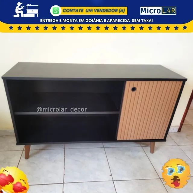 Rack pra TV 1,09M Microlar - Já Entrega e Monta