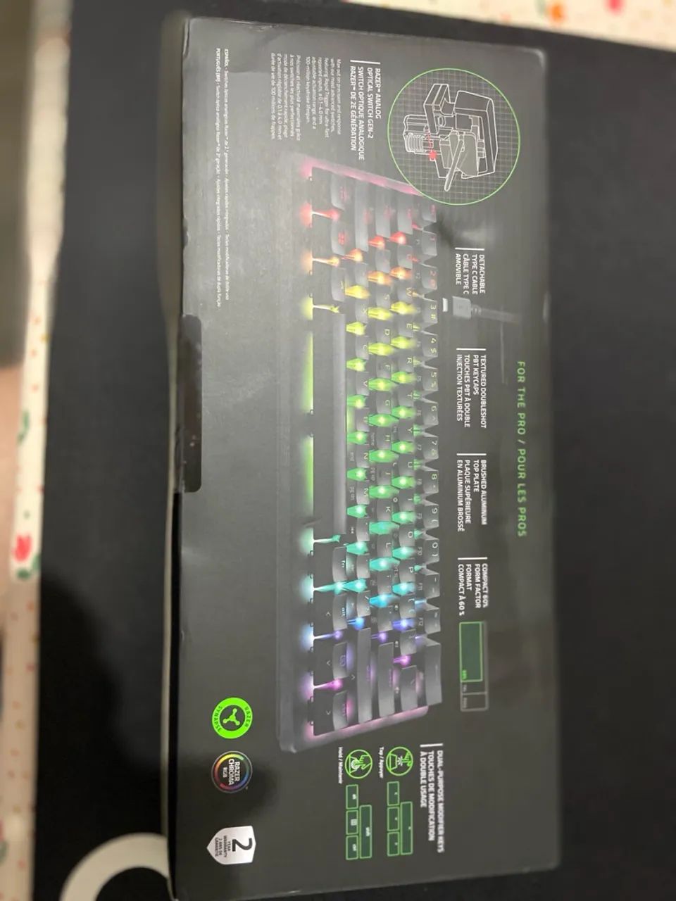 Mini teclado óptico analógico Razer Huntsman V3 Pro  - Foto 3