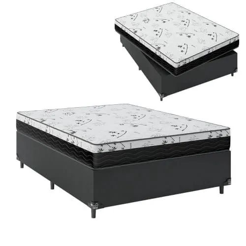 CAMA BOX CASAL COM COLCHAO ESPUMA D33