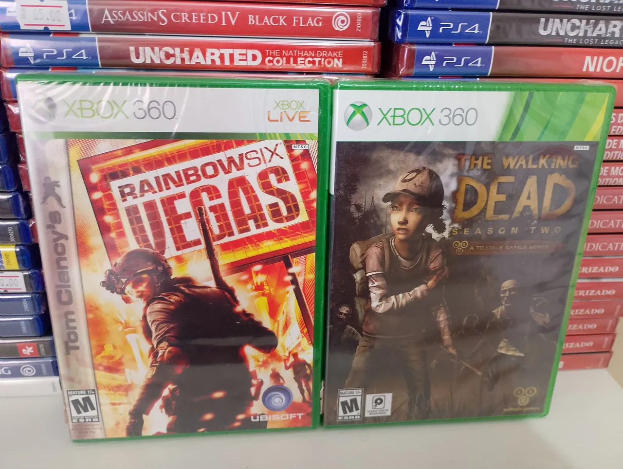 Xbox Originais Novos Rainbow Six Vegas + The Walking Dead Season 2