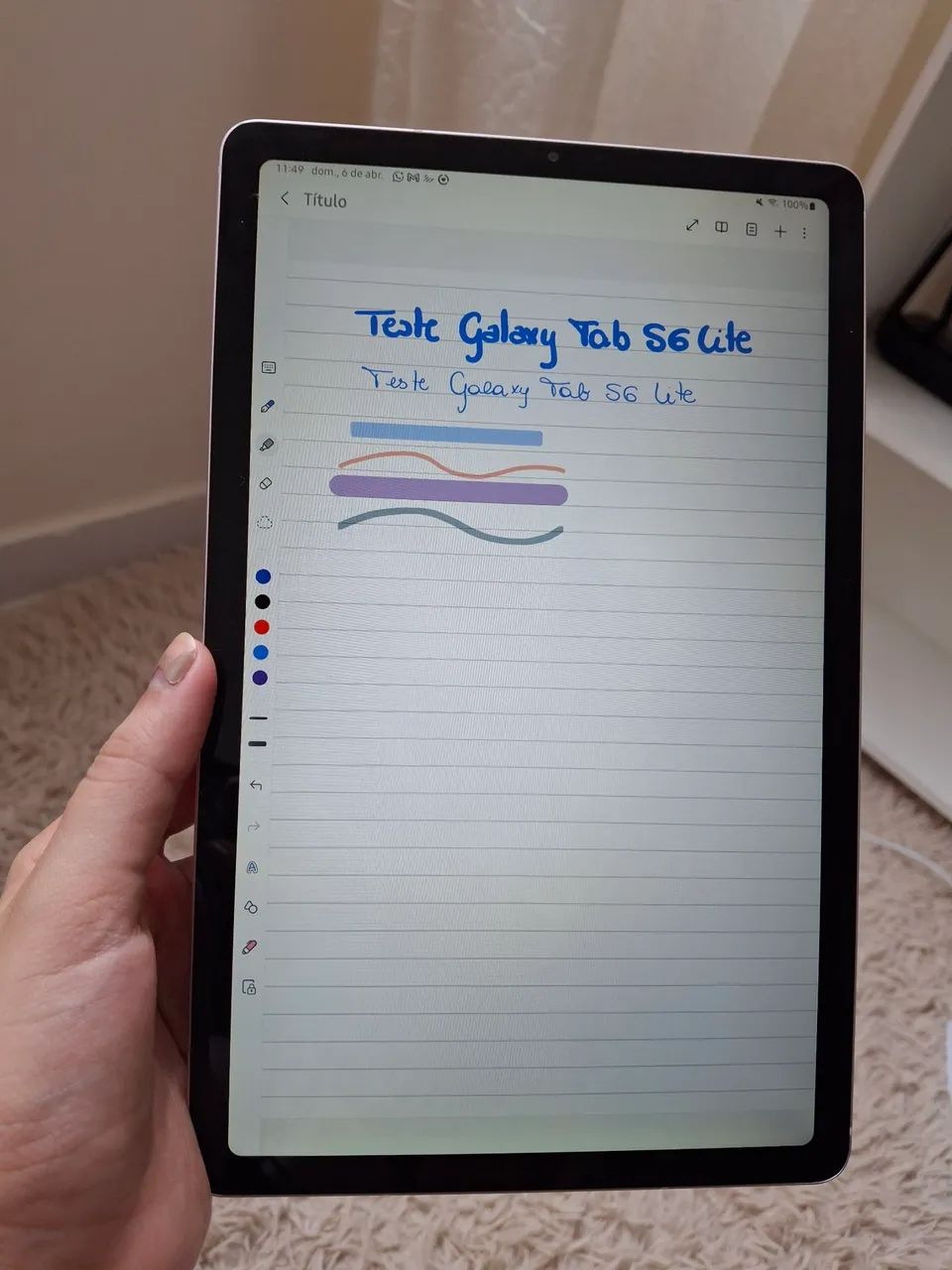 Galaxy Tab S6 Lite Rosa - Em bom estado 