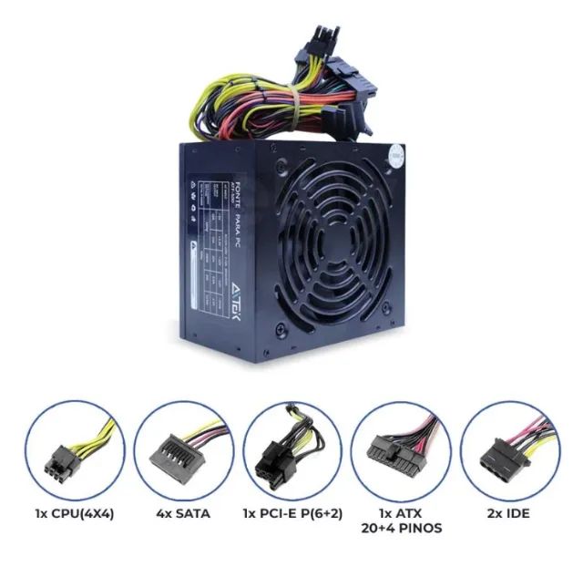 Fonte de Alimentação PC PC AMD Intel ATX 500W - Foto 2