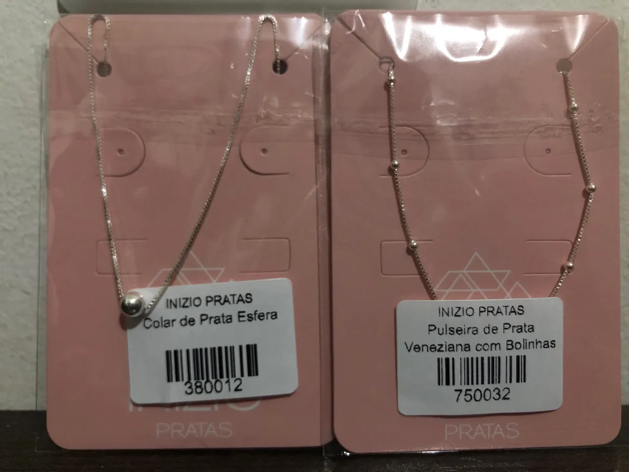 Colar e Pulseira de Prata Esfera e Veneziana com Bolinhas