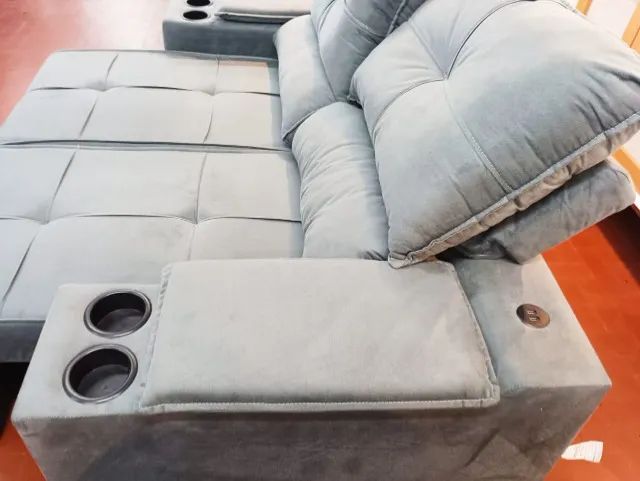 Sofá 02 Lugares Retrátil e Reclinável Nero. - Foto 5