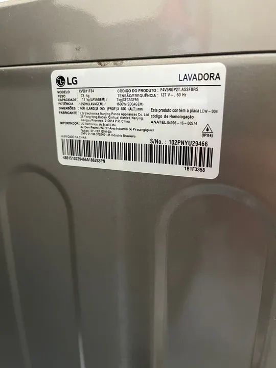 Máquina de Lavar LG Direct Drive 11/7kg (Com defeitos) - Foto 2