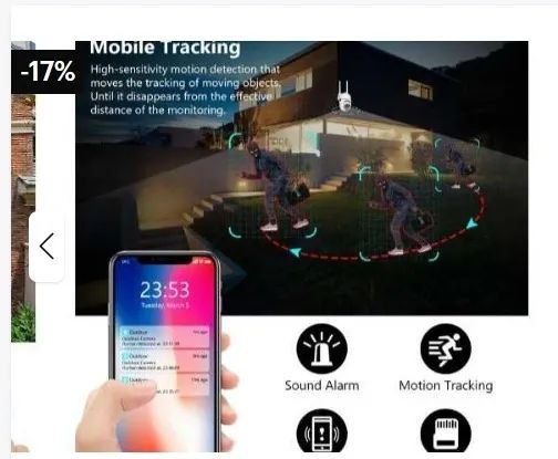 Câmera Visão Noturna Wifi 360 Graus - Foto 4
