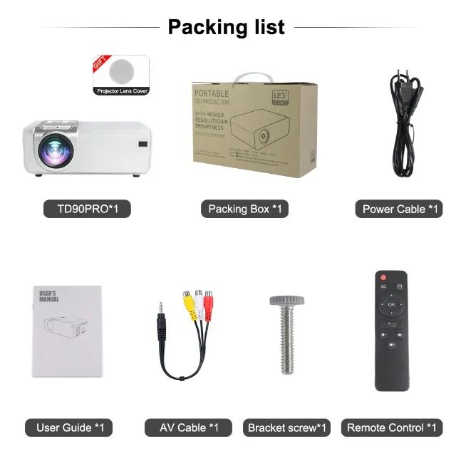 Projetor Thundeal Td90 Pro Android Full Hd Led 5000 Lumens Branco - Foto 2