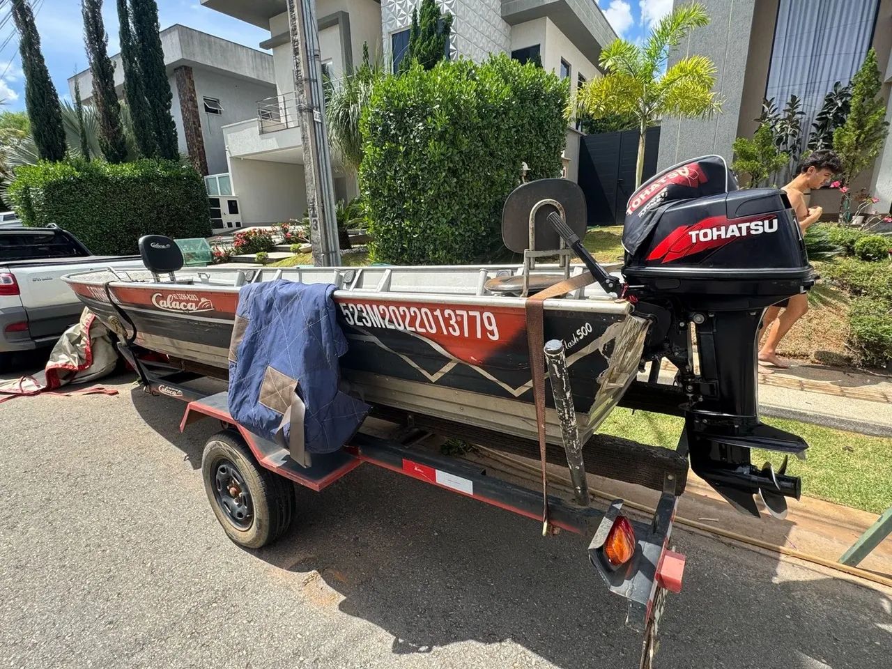 Canoa 5 metros calaça de alumínio - Foto 4