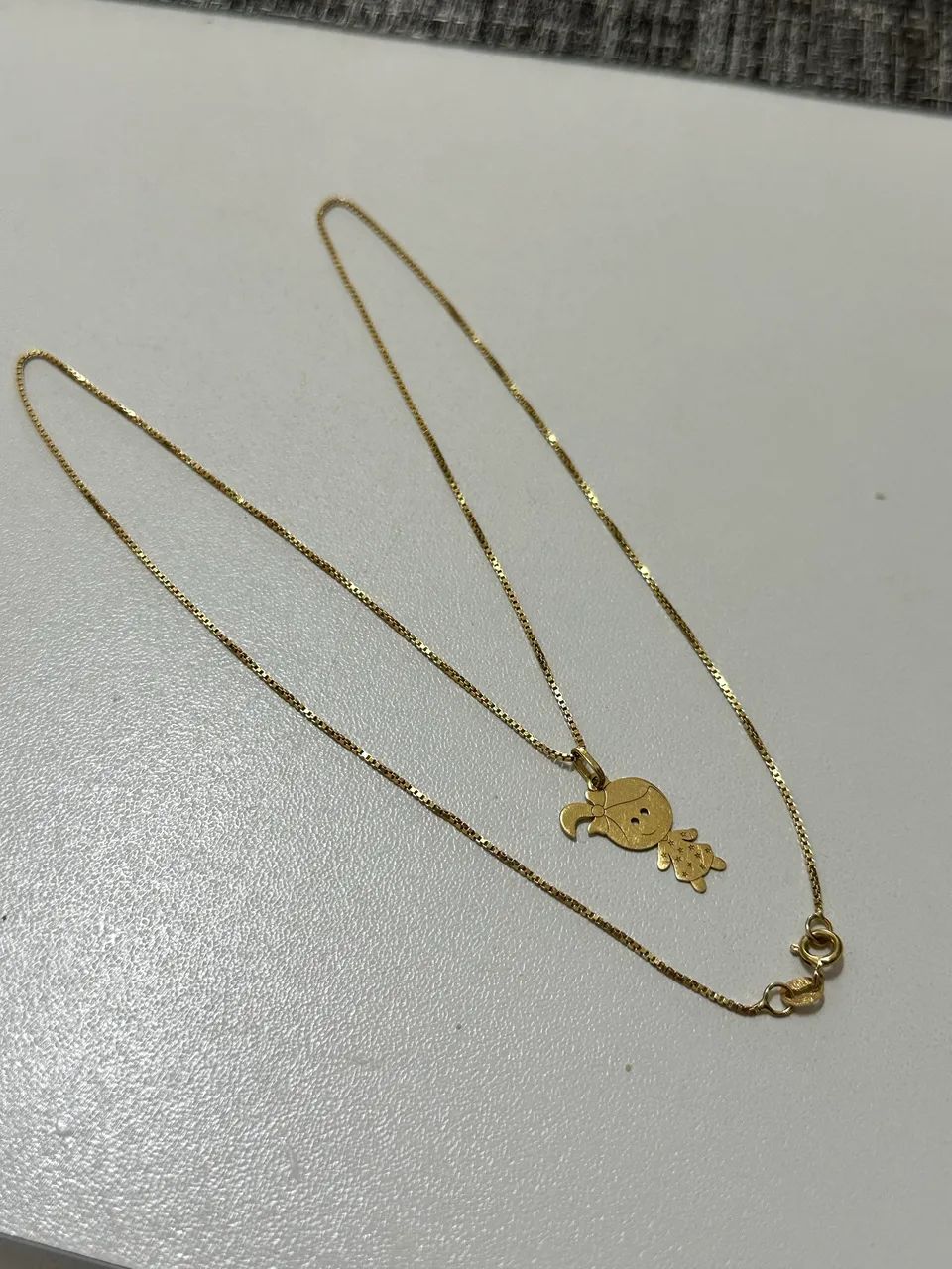 Corrente ouro 18k com pingente Boneca/Filha - Foto 5