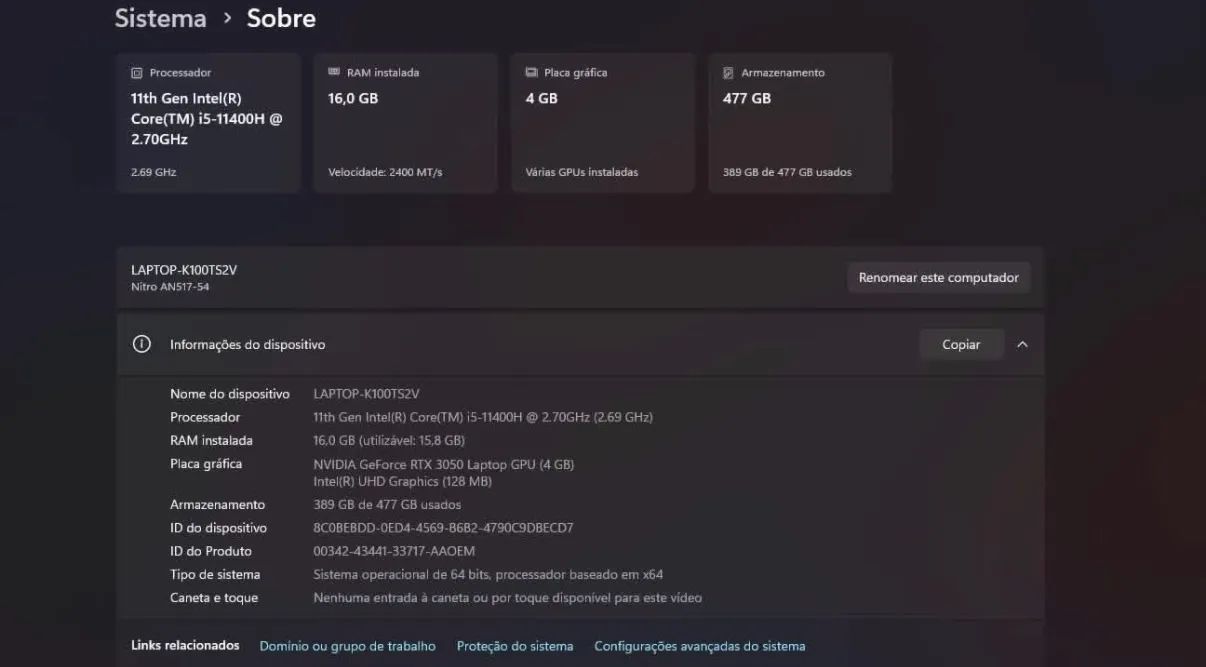 Notebook Acer Nitro 5 - Foto 3