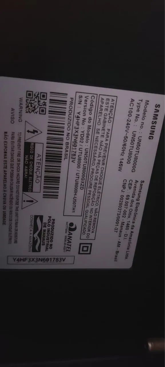 Tv samsung tu8000 50 polegadas (Conserto/Retirada de peças) - Foto 2