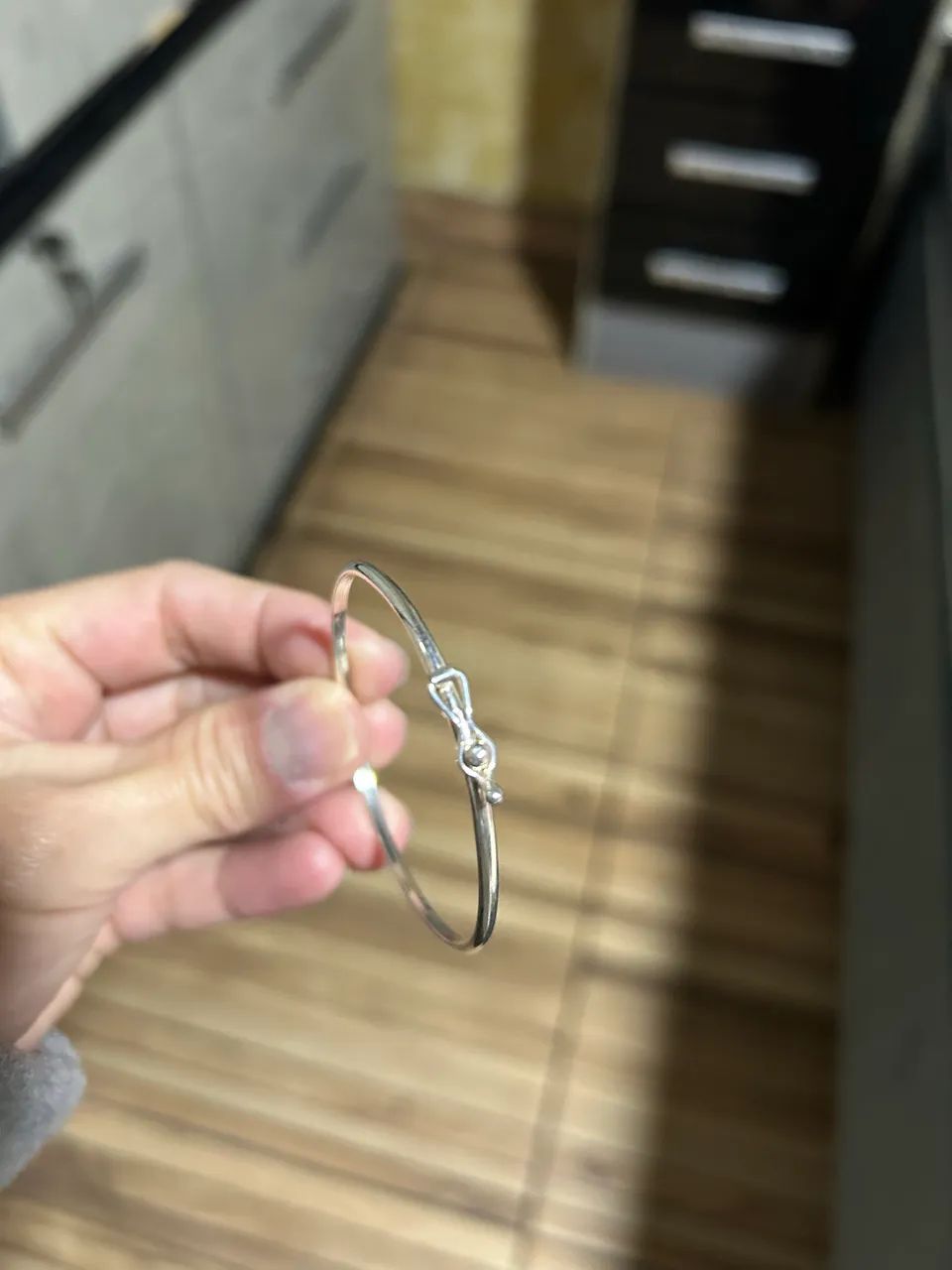 Pulseira de prata oval - Foto 4