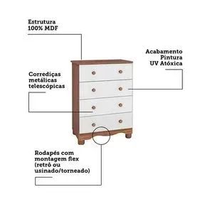CÔMODA JÚNIOR SIMPLES Dividimos Em Até 10x Sem Juros - Foto 3