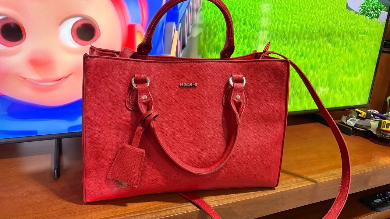 Bolsa Ana Capri vermelha