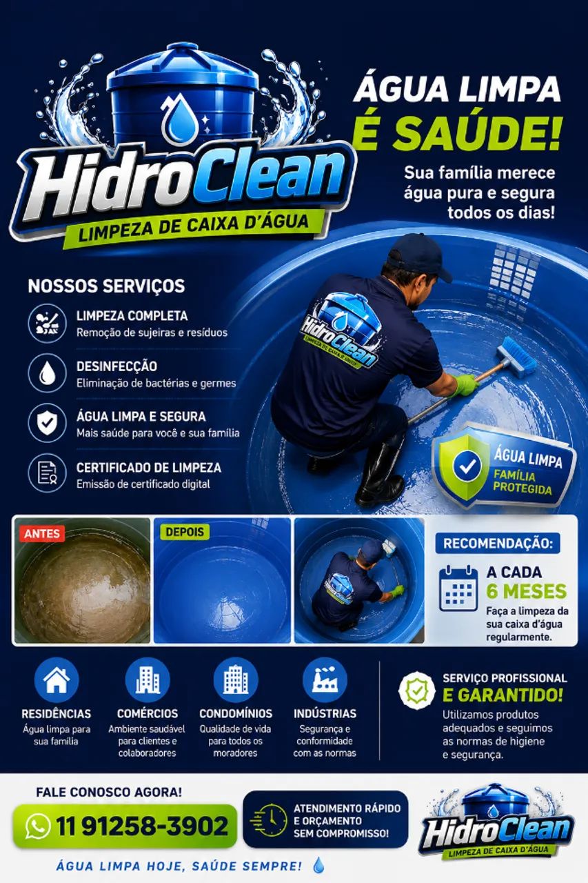 Limpeza Profissional de Caixa d'Água