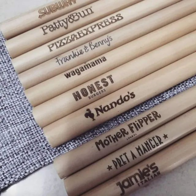 100 Canudos De Bambu Personalizados Com Nome Logo Ou Marca - Foto 5