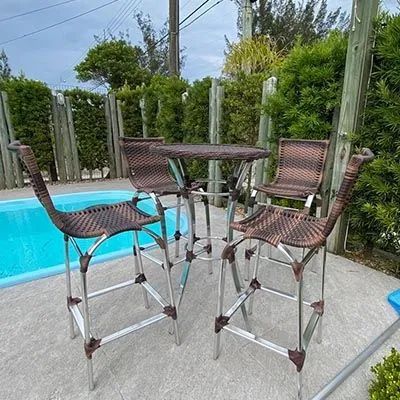 Conjunto de mesa para área externa 