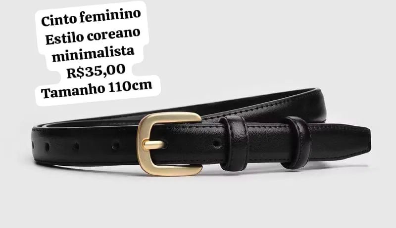 Cinto feminino moda coreana minimalista - Foto 4