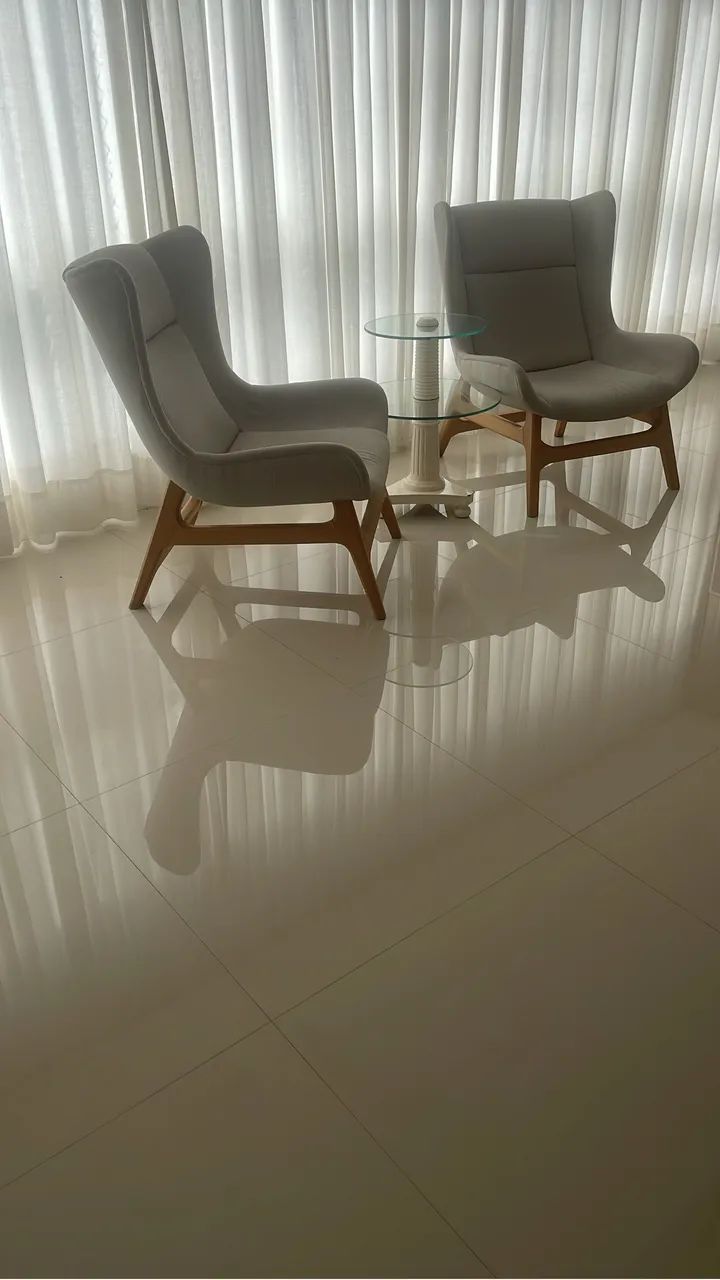 Cadeiras modernas de linho (Duas) - Foto 3