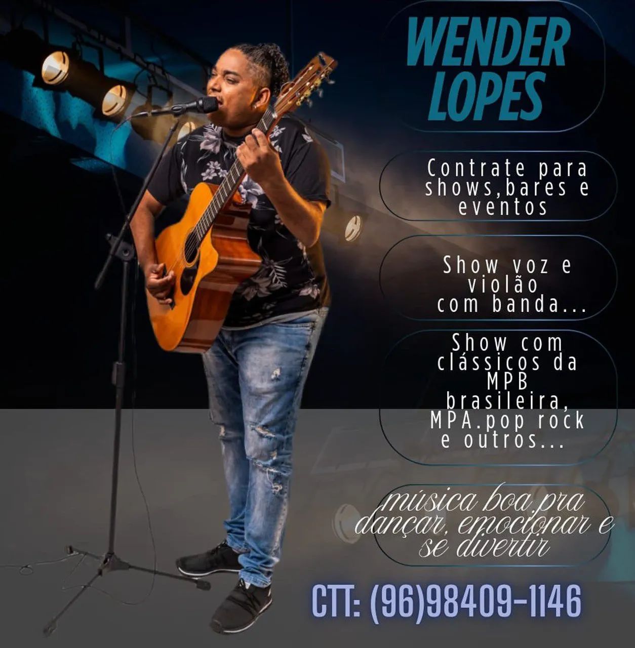 Música ao vivo em vários formatos,voz e violão ,trio e banda completa .  - Foto 2