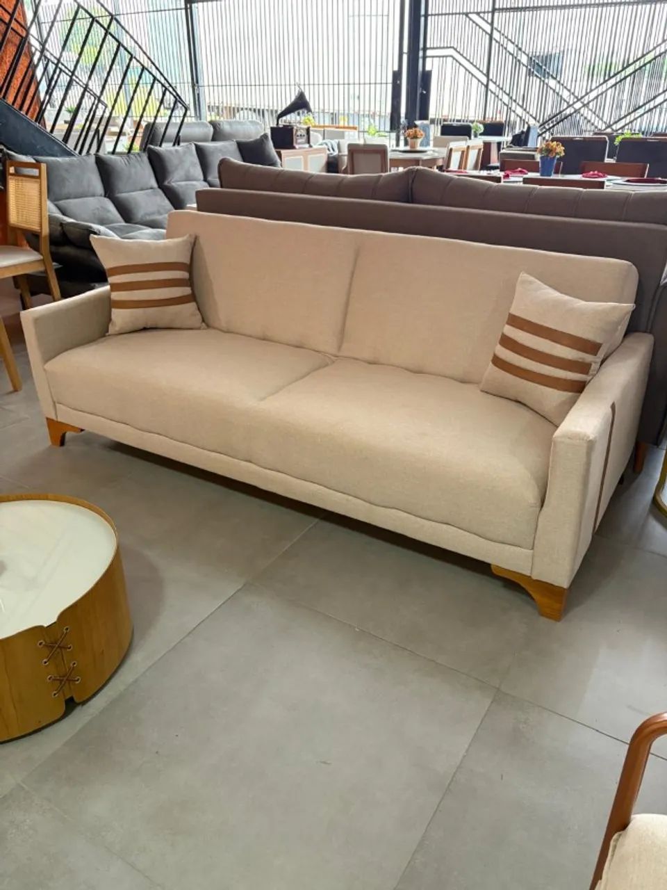 Living Sofa Bed 2.09MT with Cushions, Ready for Delivery