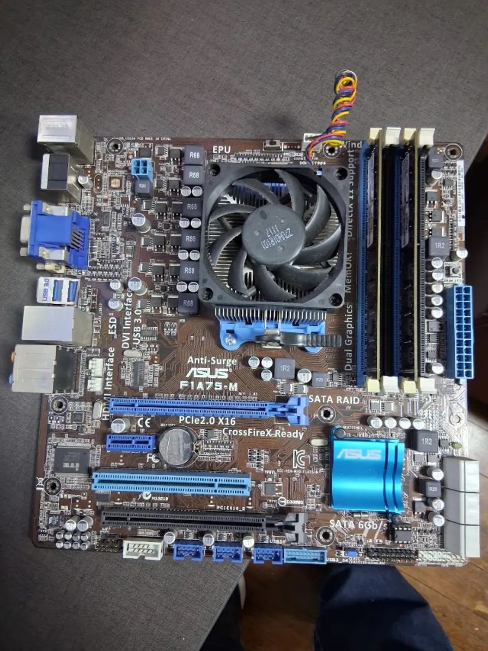 Kit placa mae + processador + memoria + Espelho