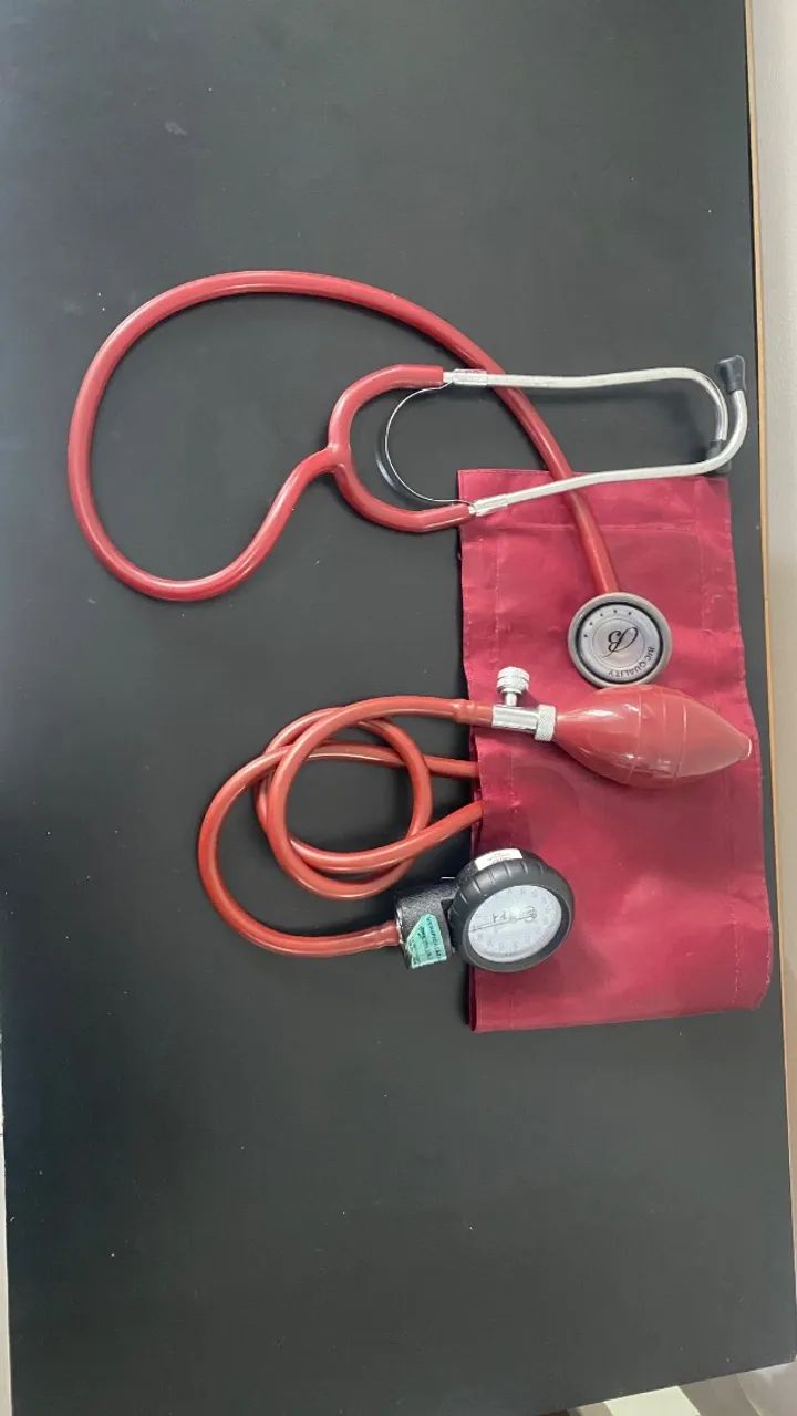 Kit Esfigmomanômetro Aparelho De Pressão + Estetoscópio