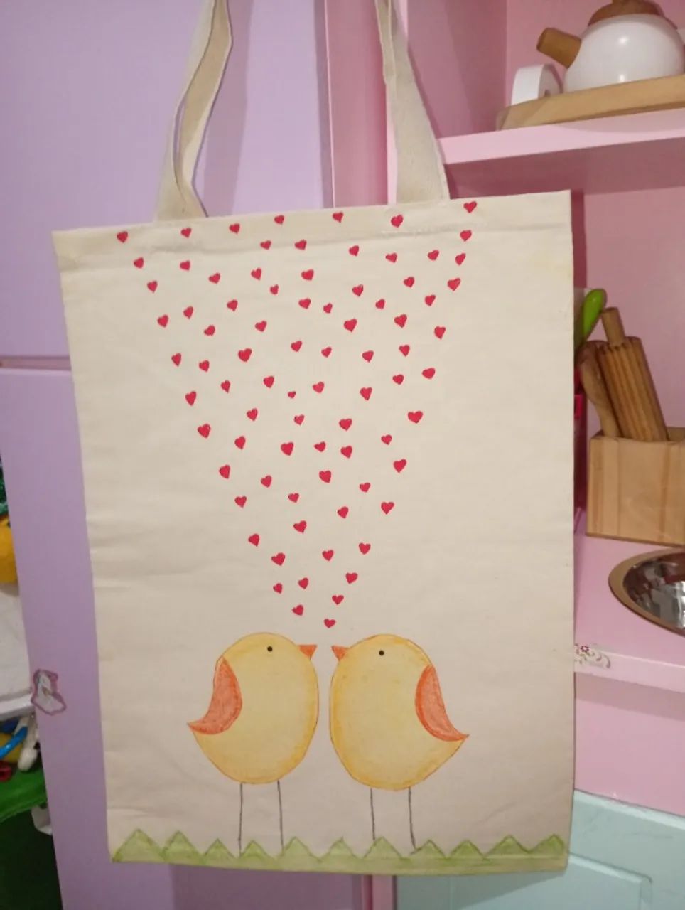 Ecobag pintada a mão 