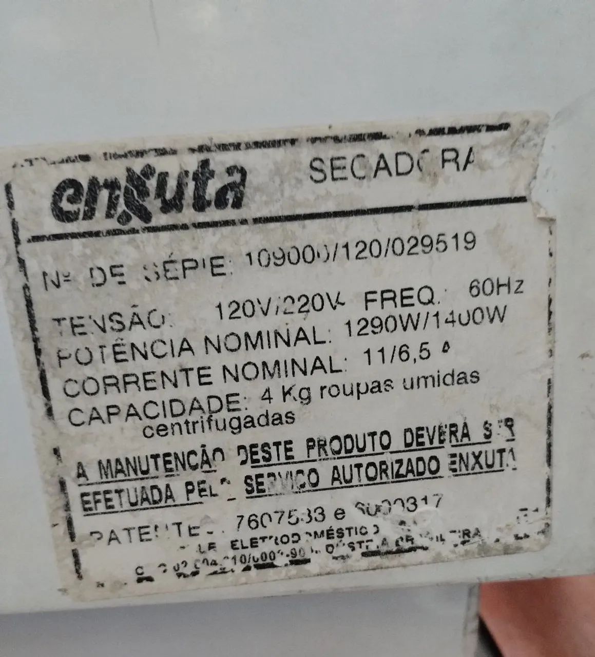 Secadora enxuta usada