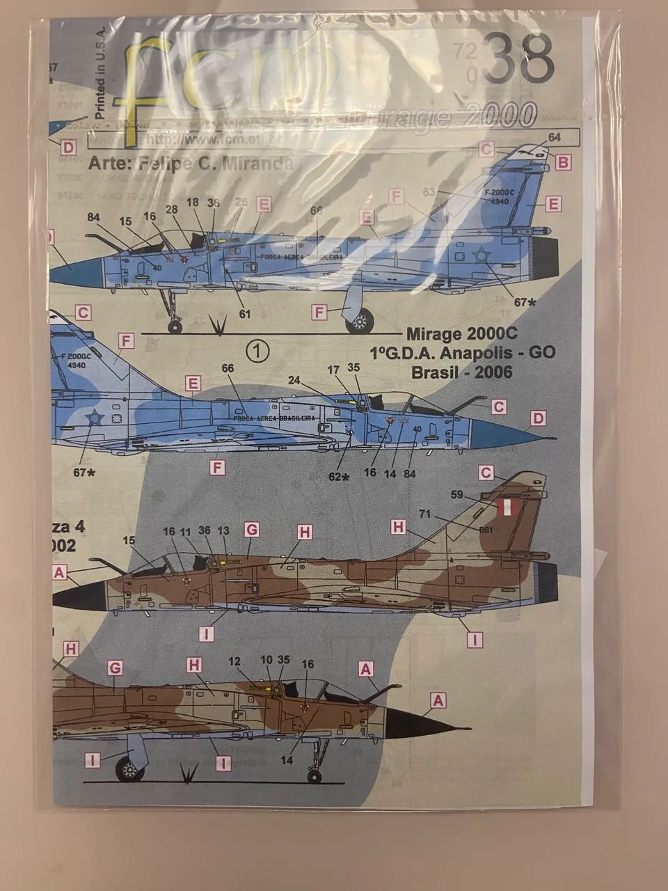 Decal - MIRAGE 2000 BRASIL E PERU - FCM - 1/72