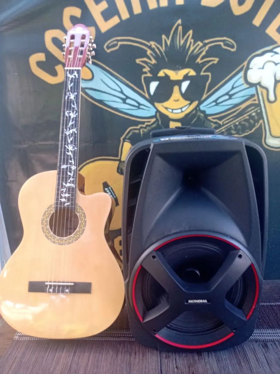 Combo Harmônics + caixa amplificada+pé de caixa 