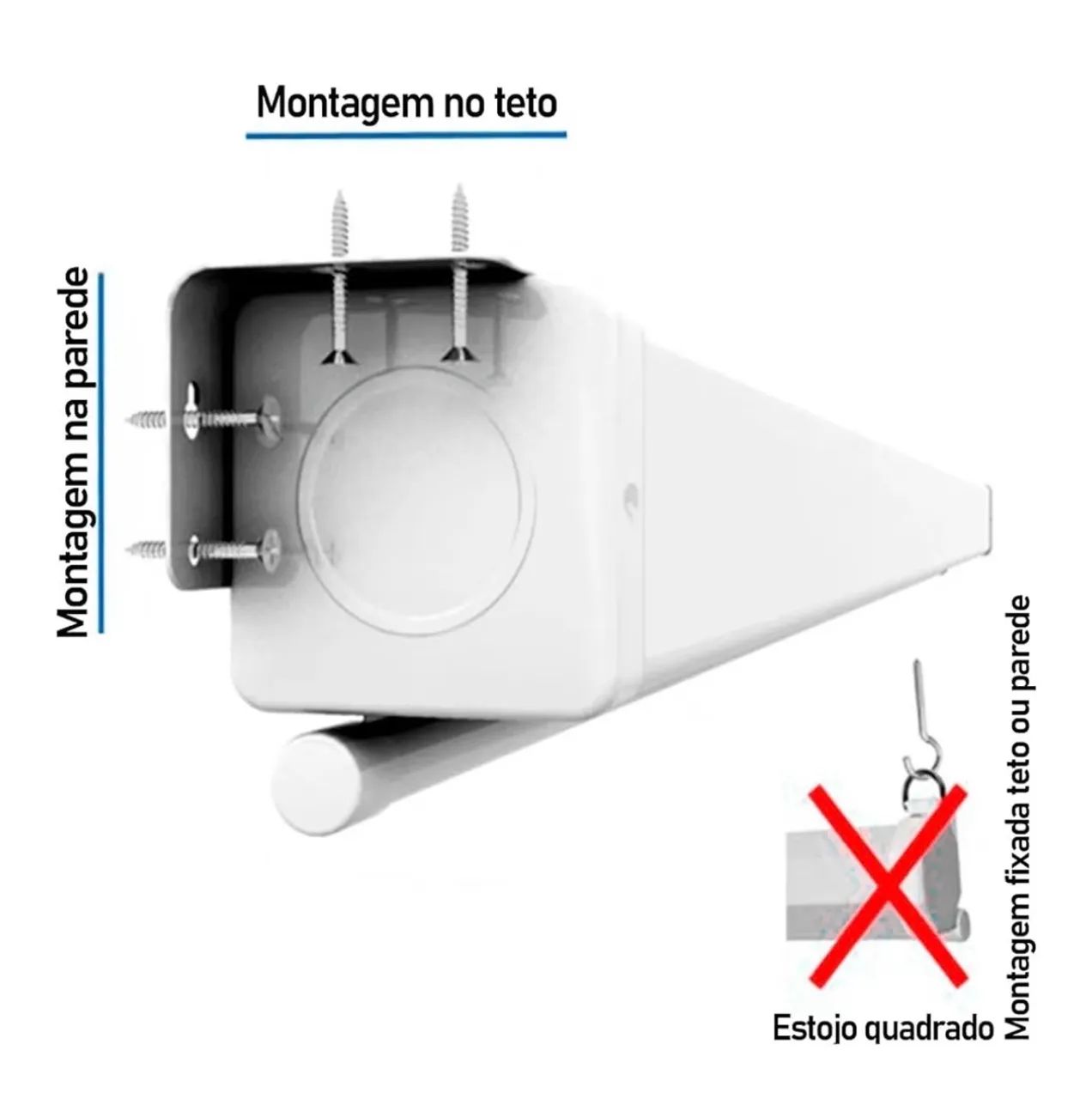 Tela para projeção 84 polegadas retrátil 1,86 x 1,05 m - Foto 5