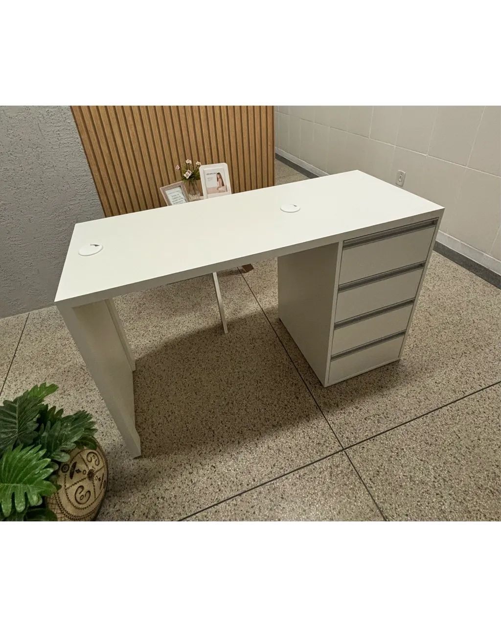 Mesa Nail em MDF Branco - Foto 3