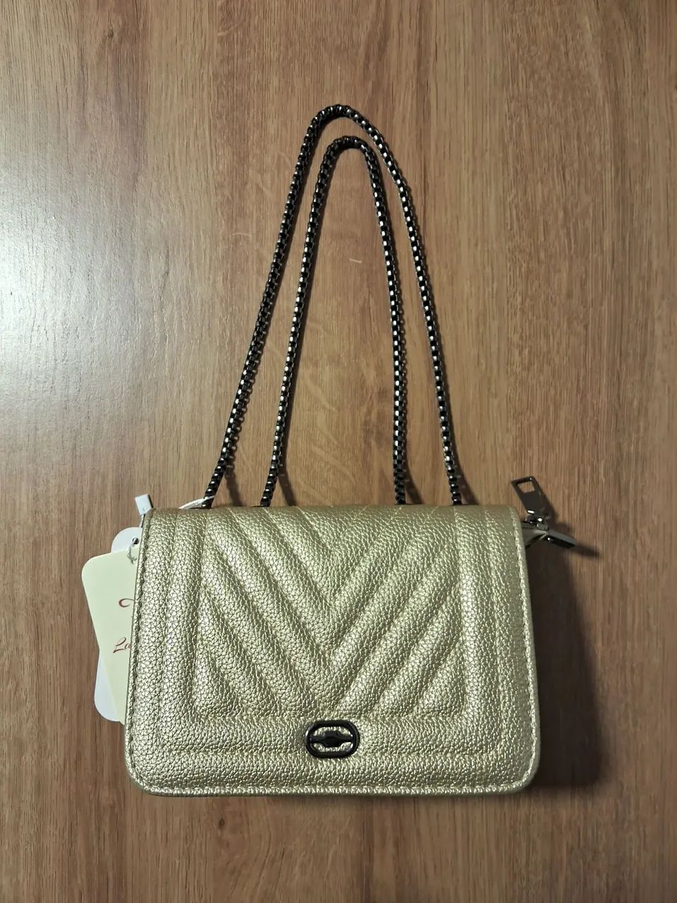 Bolsa transversal dourada  - Foto 2