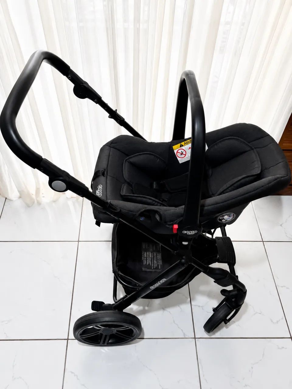 Carrinho de bebê e bebê conforto  - Foto 4
