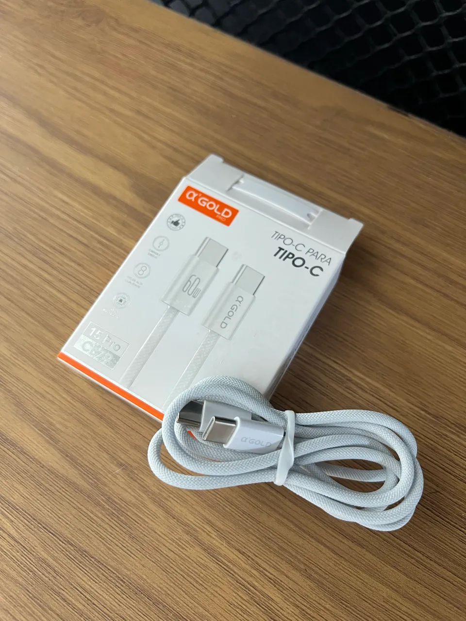 Cabo USB-C Tipo C 60w Trançado De Nylon  Iphone 15,15 Pro/Max, 16 Original - Foto 4