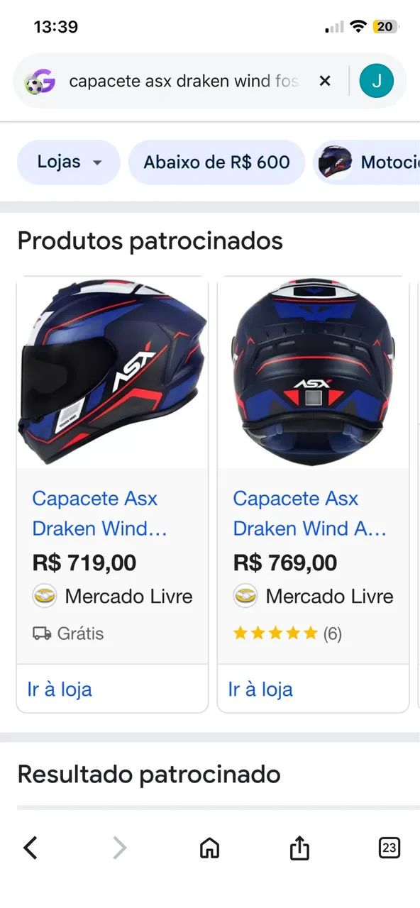 Capacete ASX DRAKEN WIND azul fosco R$570,00 - Foto 6