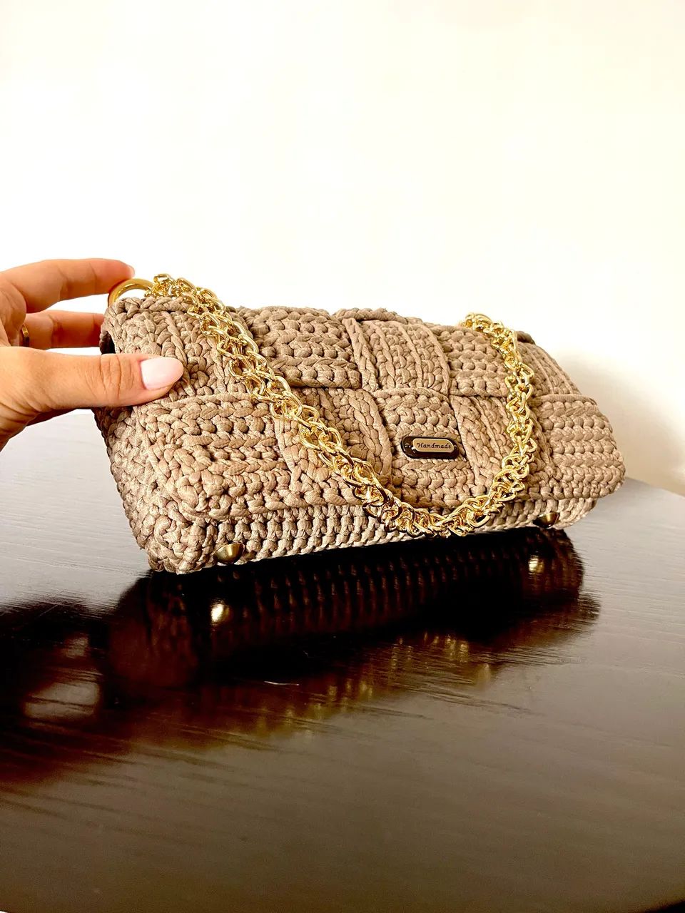 Bolsa de crochê de luxo sob encomenda - Foto 2
