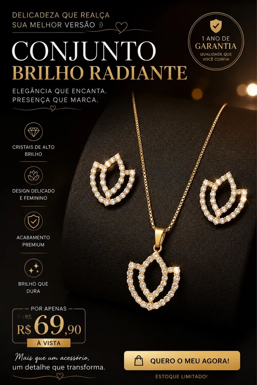 Conjunto Cristal Feminino 
